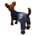 犬服のデニム ニット パンツ