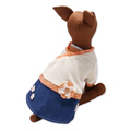 犬服のポルカ ドット デニム ドレス [ピンク]