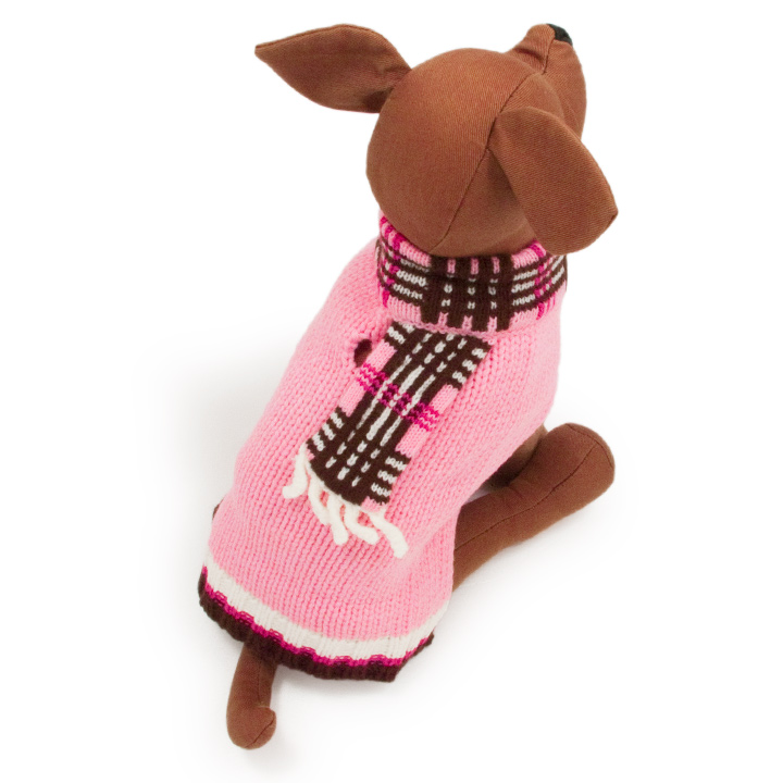 犬のフォキシー スカーフ セーター [ピンク]