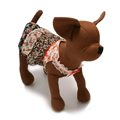 犬服のフラワー フリル ワンピース ドレス