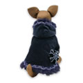 犬服のパープル ベルベット コート