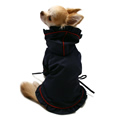 犬服のフリル レインコート [ネイビー]