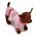 犬服のピンクロゴ ドレス