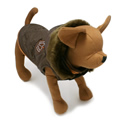 犬服のダイヤモンド パーカー(フード) ダウン ジャケット [ブラウン]