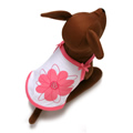 犬服のフラワー キャミソール [ピンク]