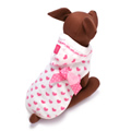 犬服のメロディ ハート ベロア フード [アイボリー]